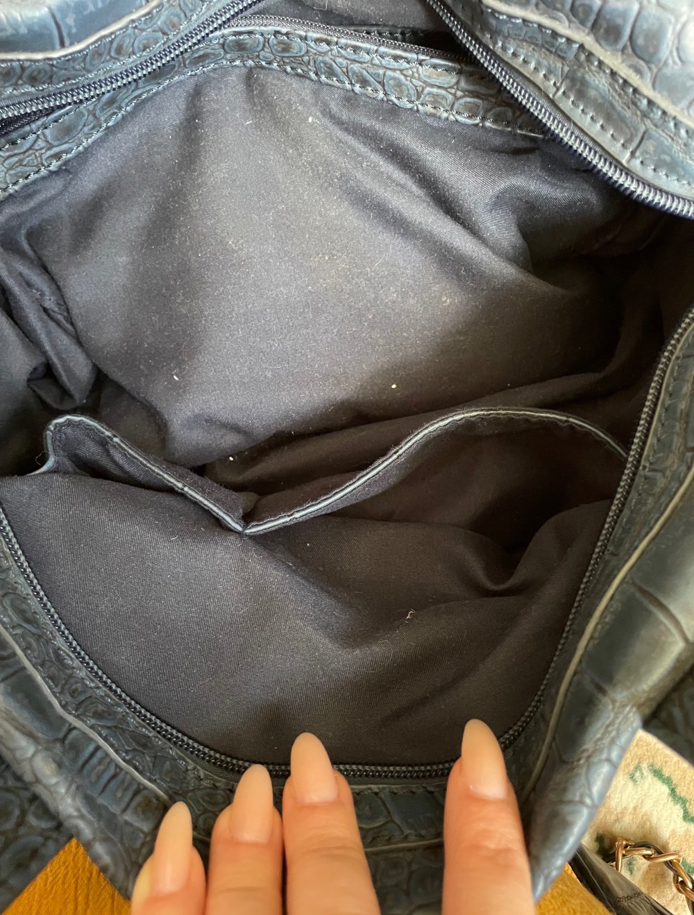 kleine Handttasche blau/ jeansfarben