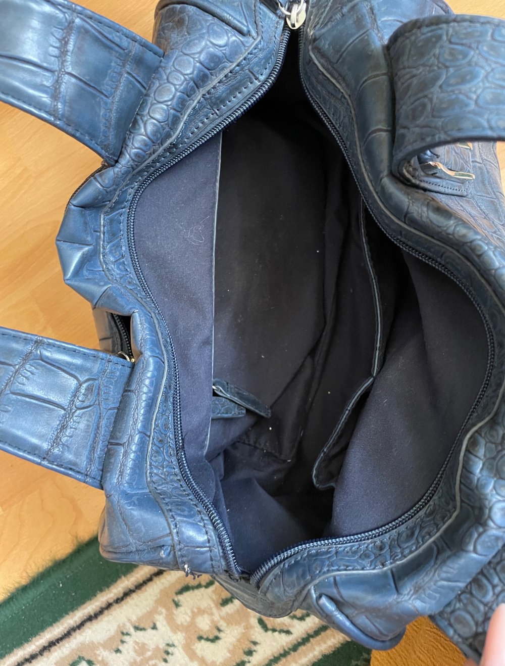 kleine Handttasche blau/ jeansfarben