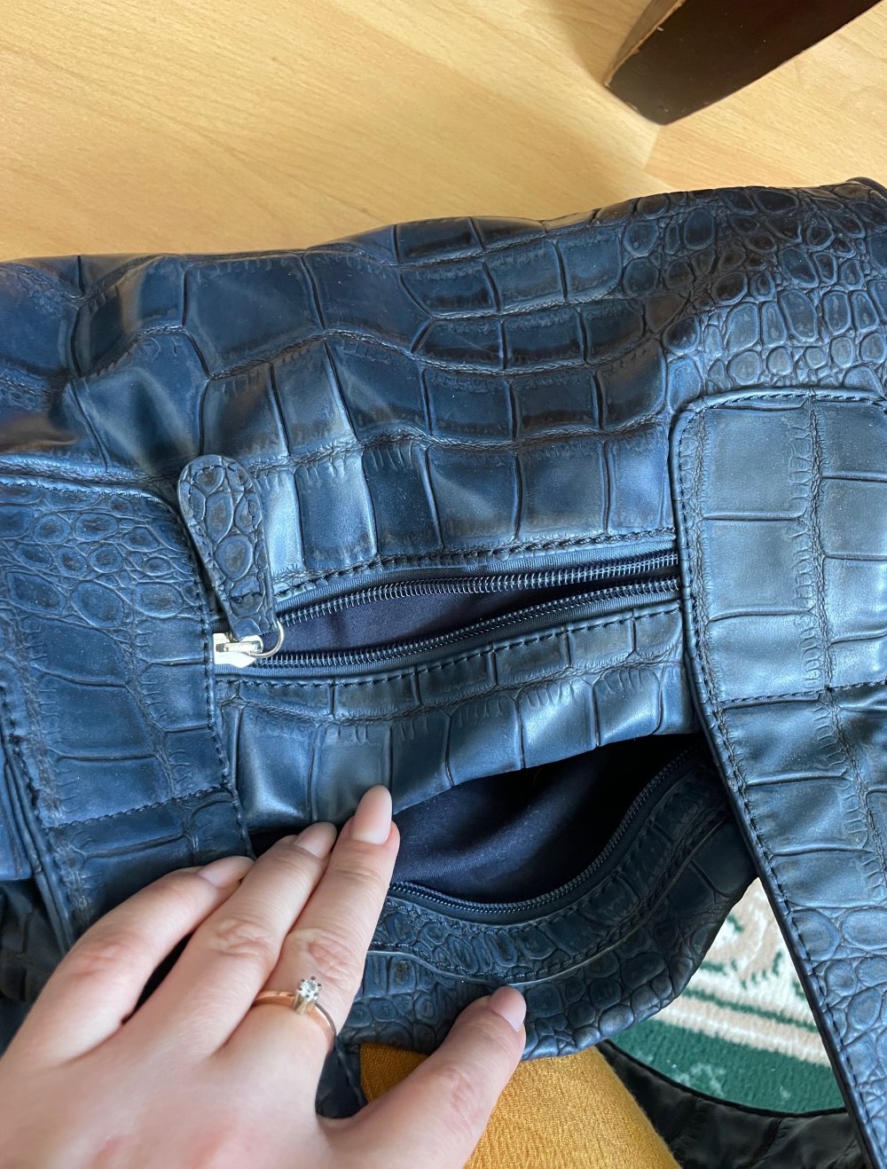 kleine Handttasche blau/ jeansfarben