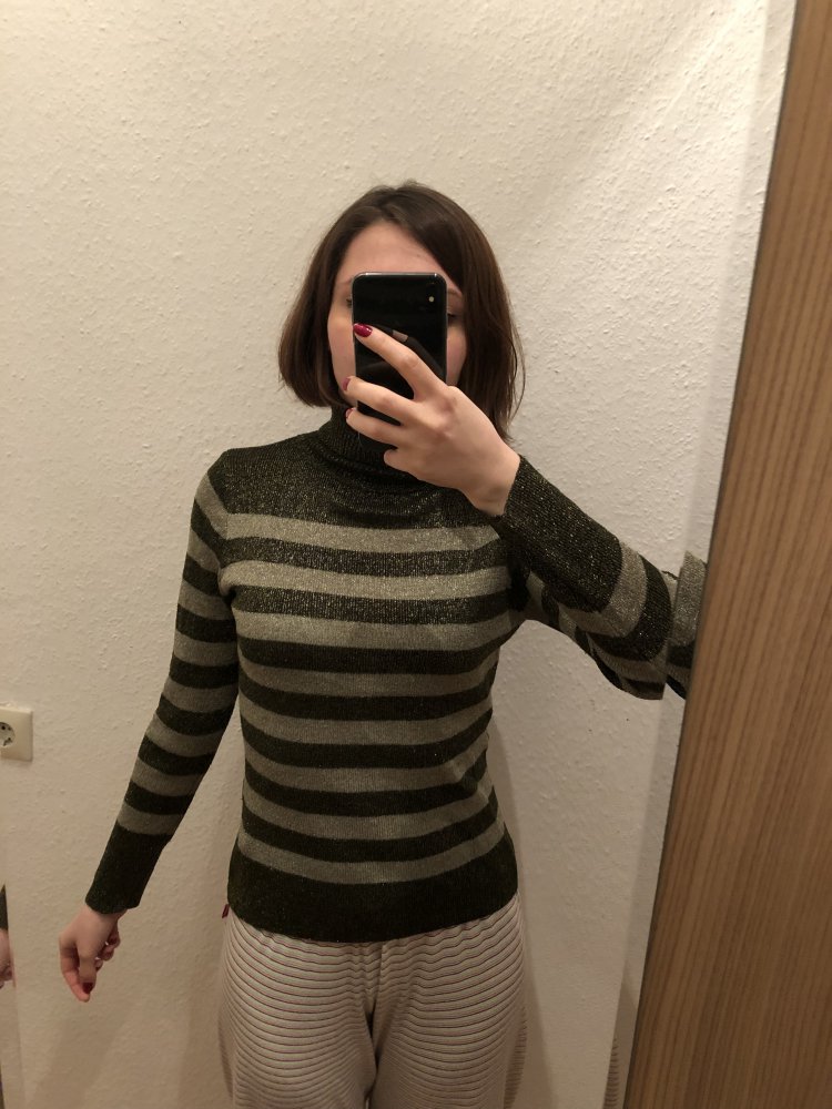 Streiftet Rollkragenpullover 