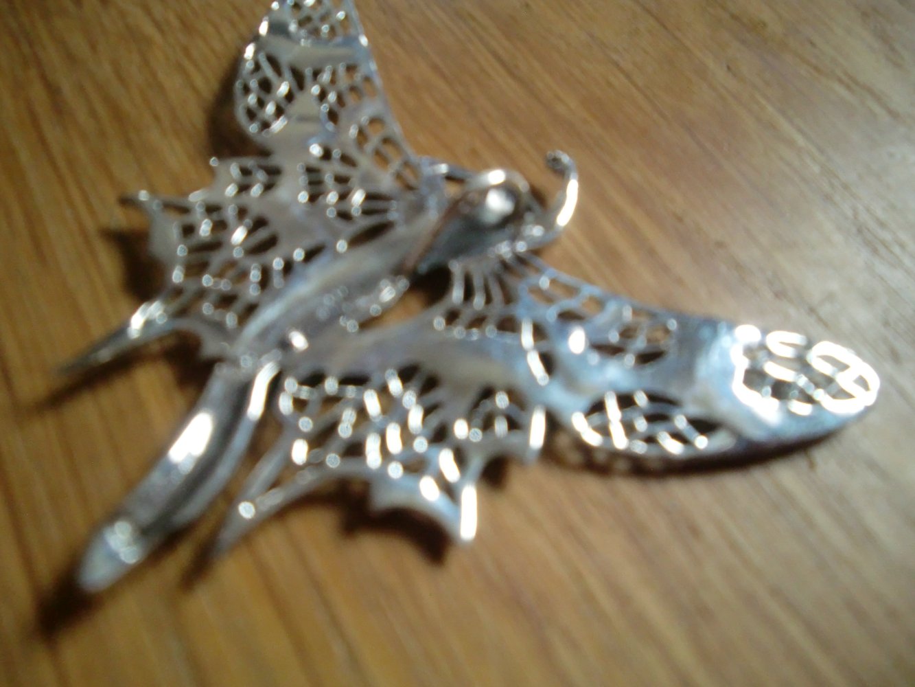 Glitzernder Anhänger Elfe mit Flugeln, Schmetterling, Fantasy