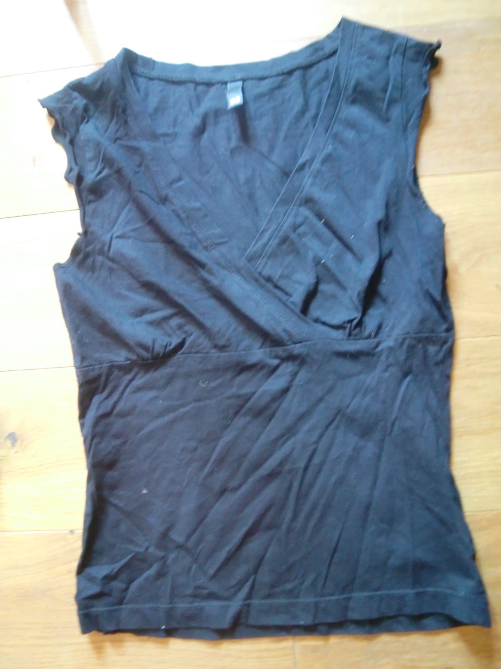 luftiges Shirt mit Wickel-Optik (wgt festival gothic metal rock wacken vintage)