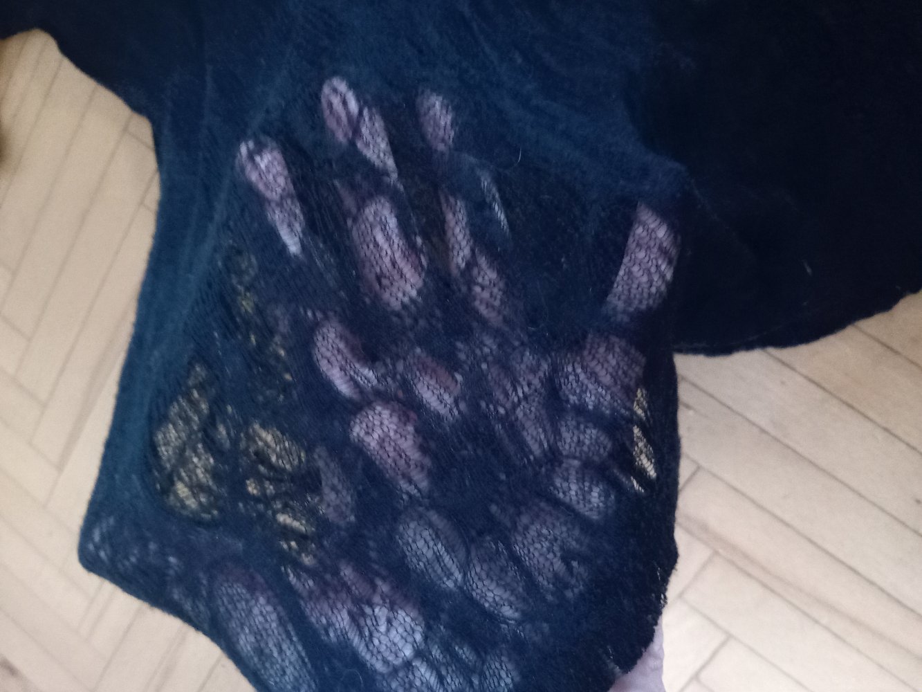 transparentes Spitzen Shirt (gothic metal batcave nugoth)