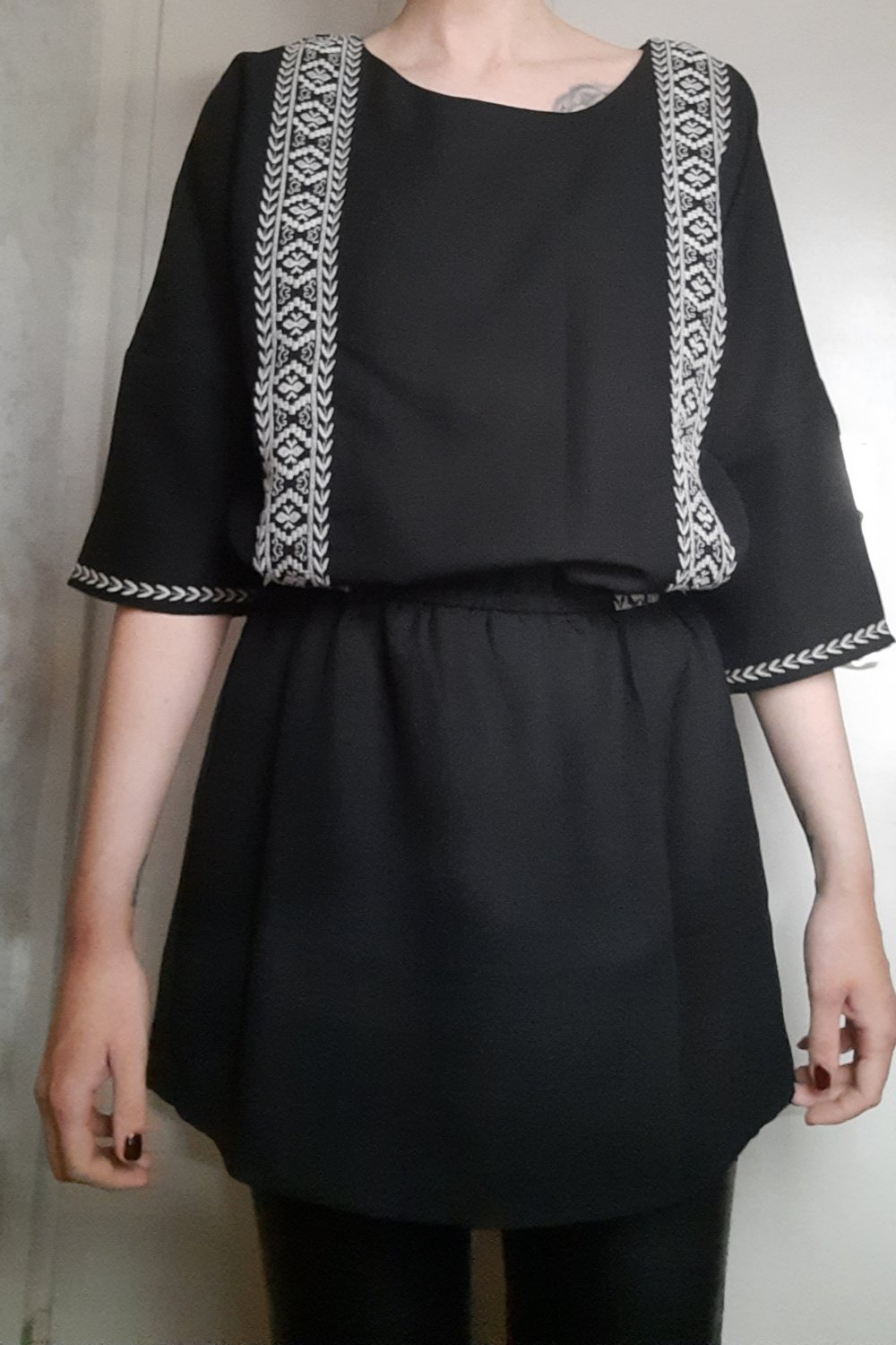 H&M Kleid Boho Ethno Hippie Stickerei Festival Hippiekleid