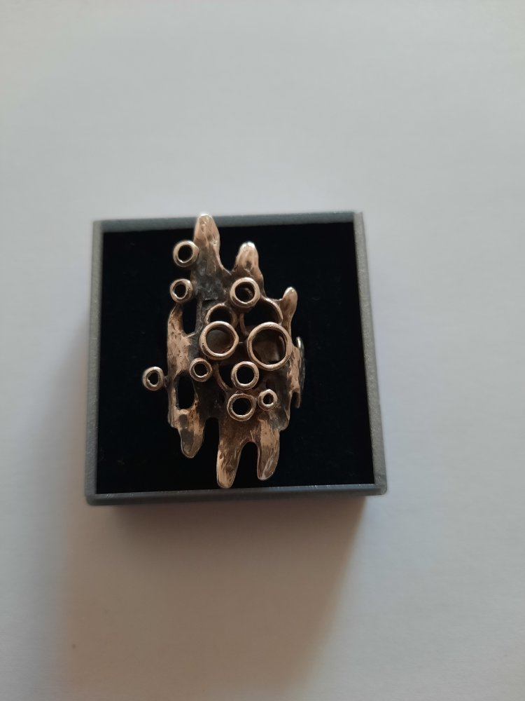 Ring 835 Silber Statement Goldschmied vintage