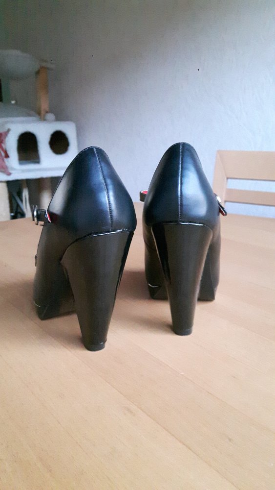 TUK Rocket Heel Plateau Gr. 37 Peep-Toe Pin Up Rockabilly