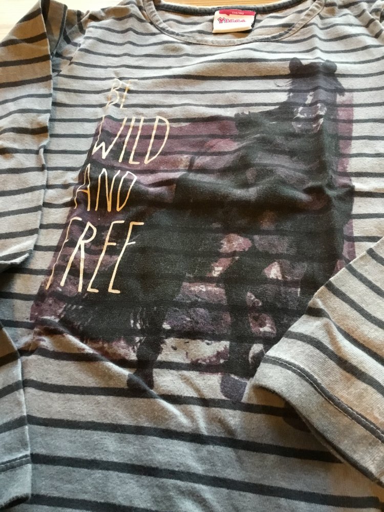 Schönes Pferdelangarmshirt gr.134/140