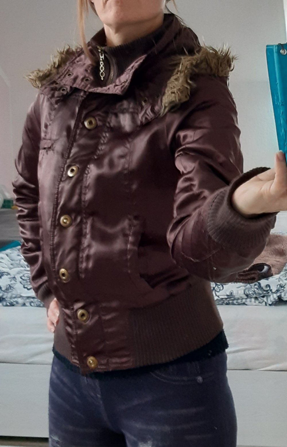 Steppjacke mit Kapuze Größe XS