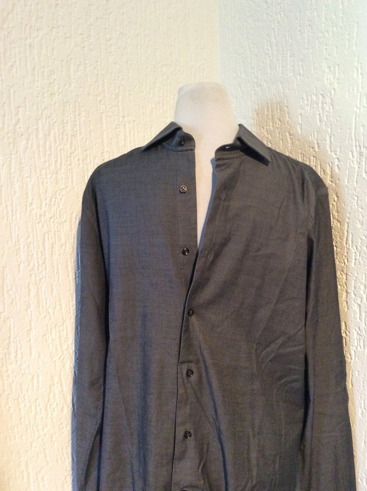 Caliban Herren Hemd Größe 42 16 1/2 grau neu 