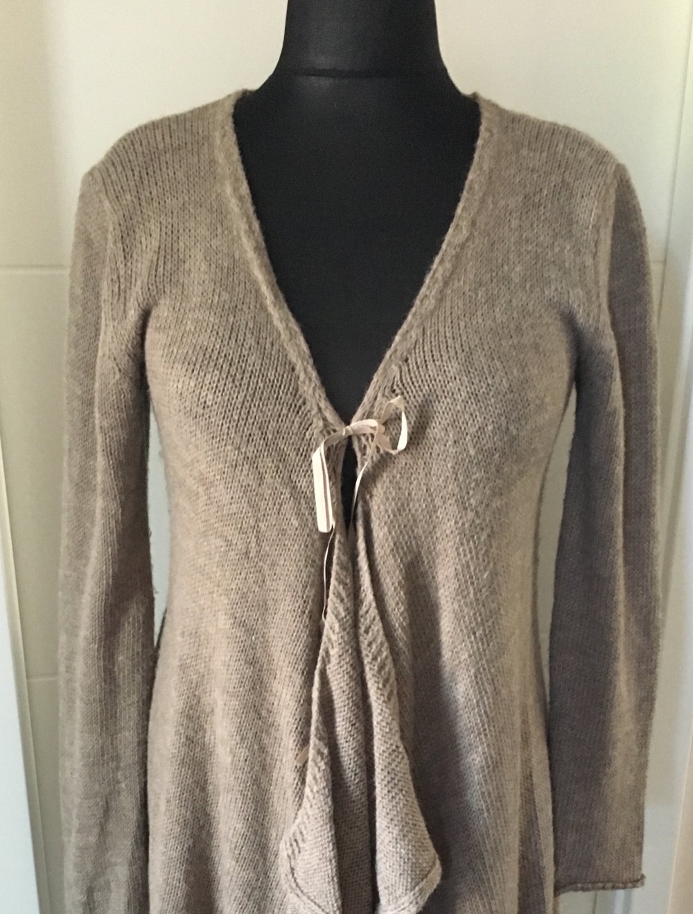 Friday’s Project, Longcardigan, beige/braun, Strick, Gr.M (Gr.40)