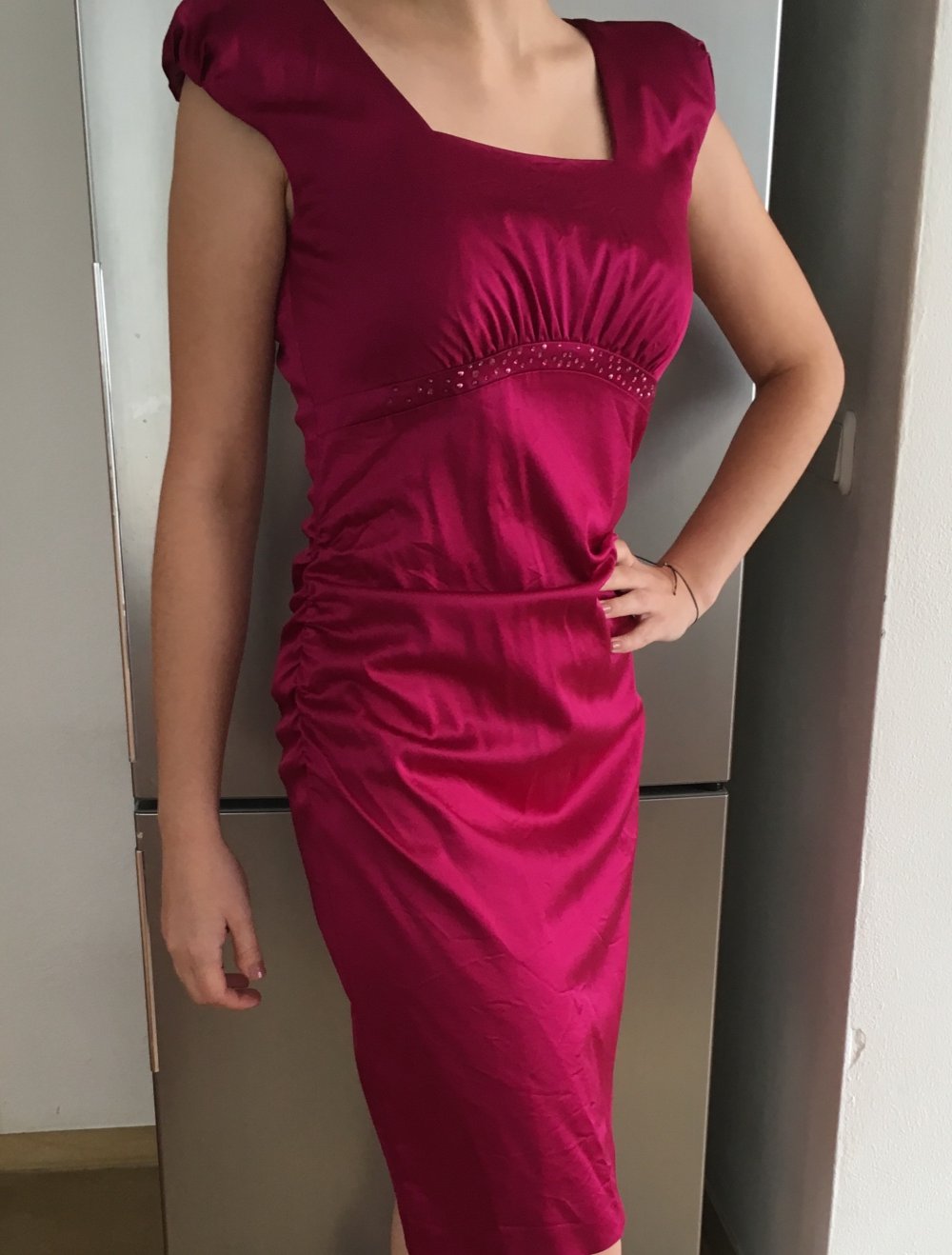 Vera Mont, elegantes Kleid, fuchsia/cyclam, Gr. 36