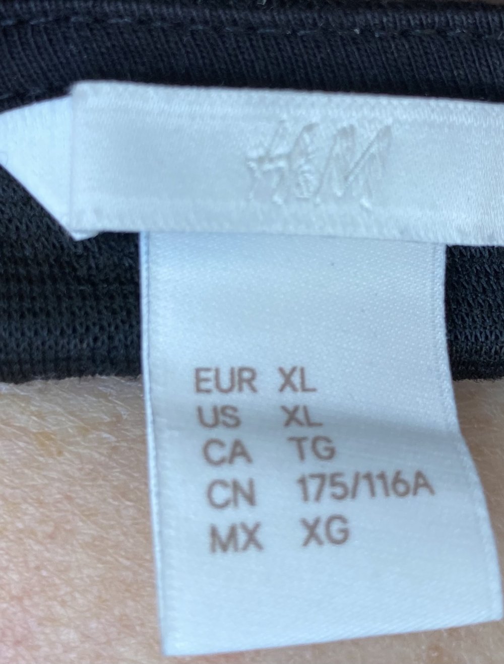 H&M, Sweatshirt/Pulli, schwarz, Strukturmuster, Gr. XL