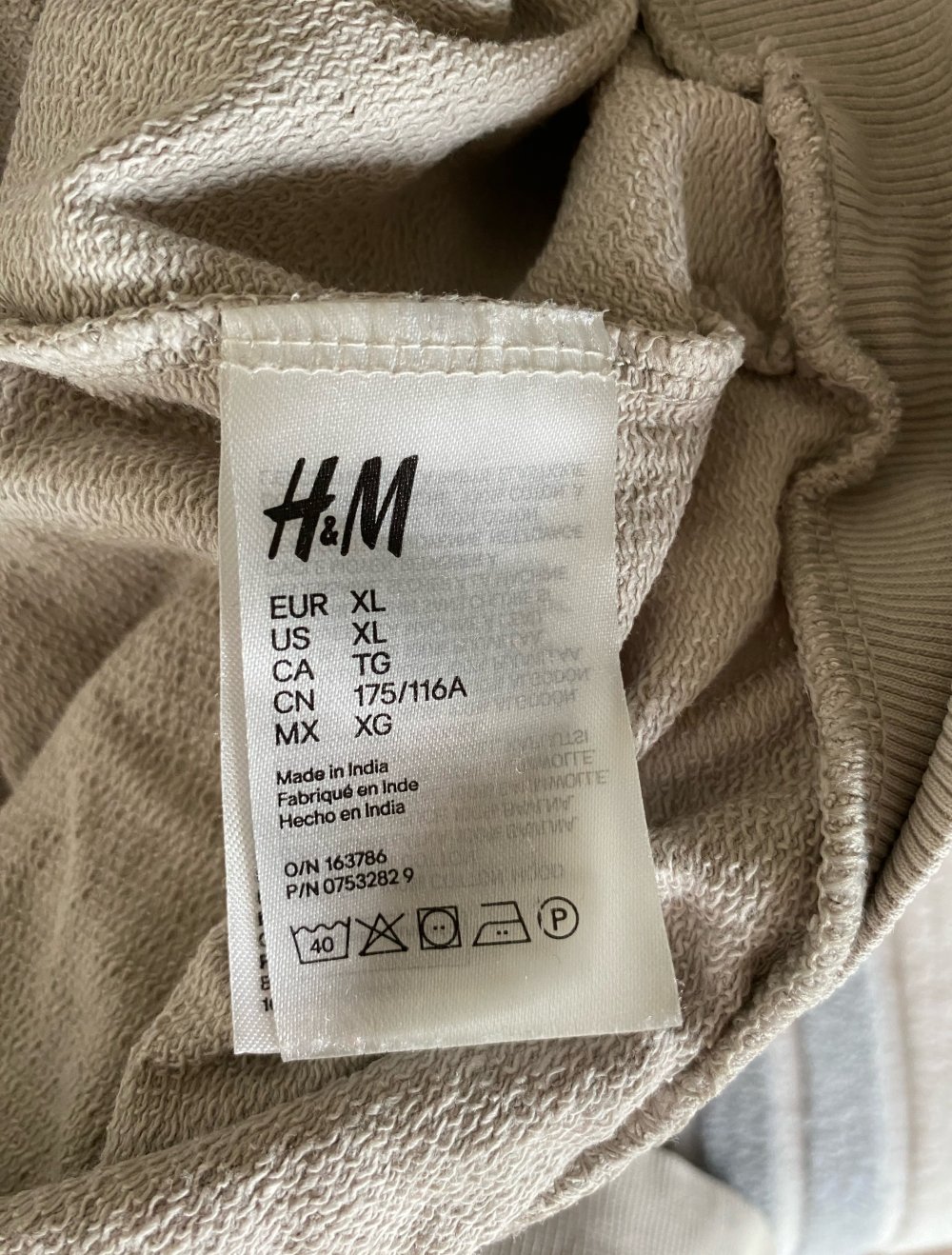 H&M, Sweatshirt/Hoodie, grau, schwarz, weissGr. XL
