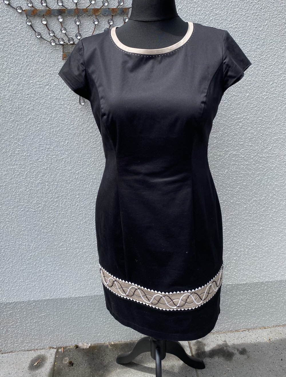 Gerry Weber, Kleid, Business, schwarz, Zierperlen, Gr. 40