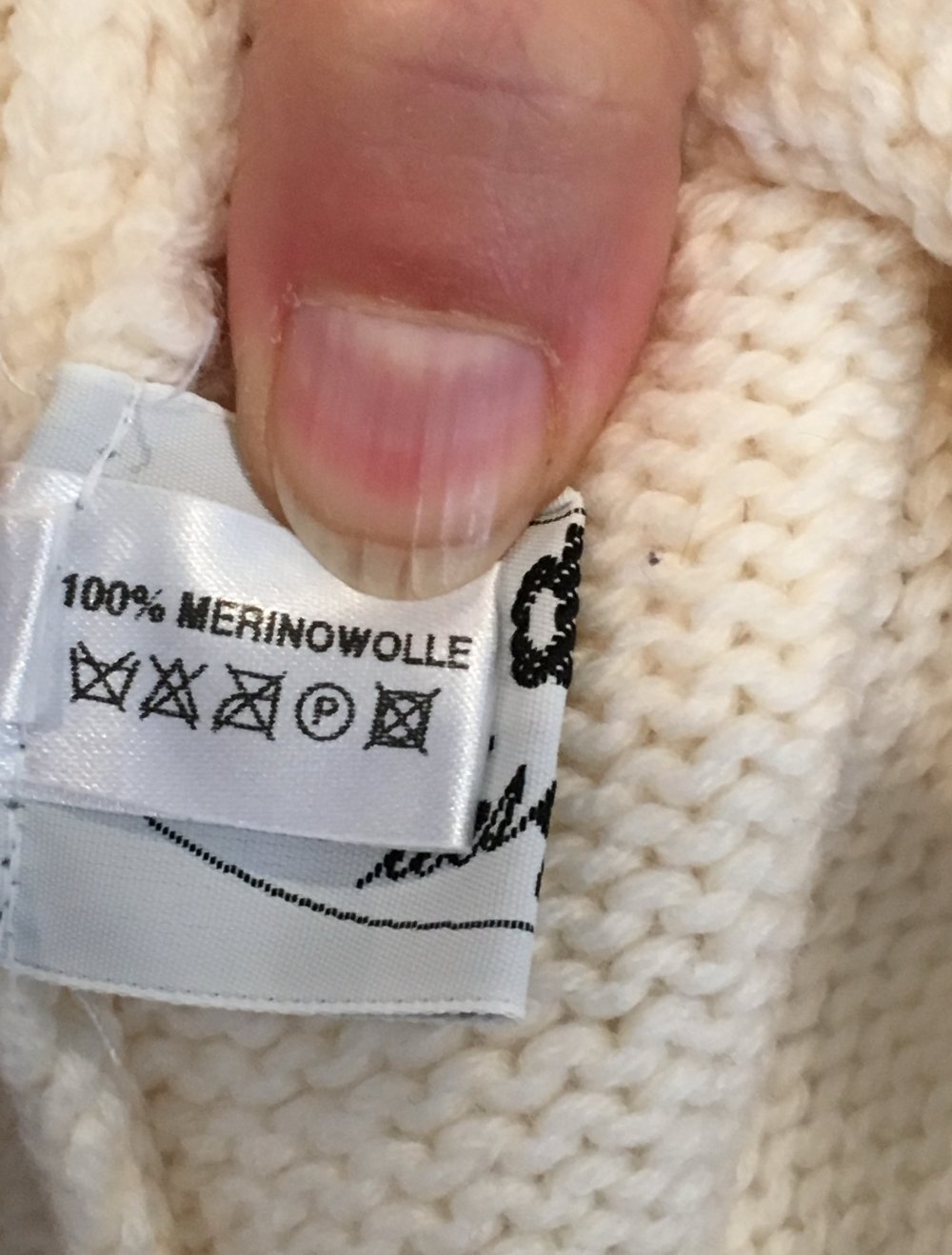 anno domini, Kuschelpulli, schöne Details, wollweiß, Gr. XL