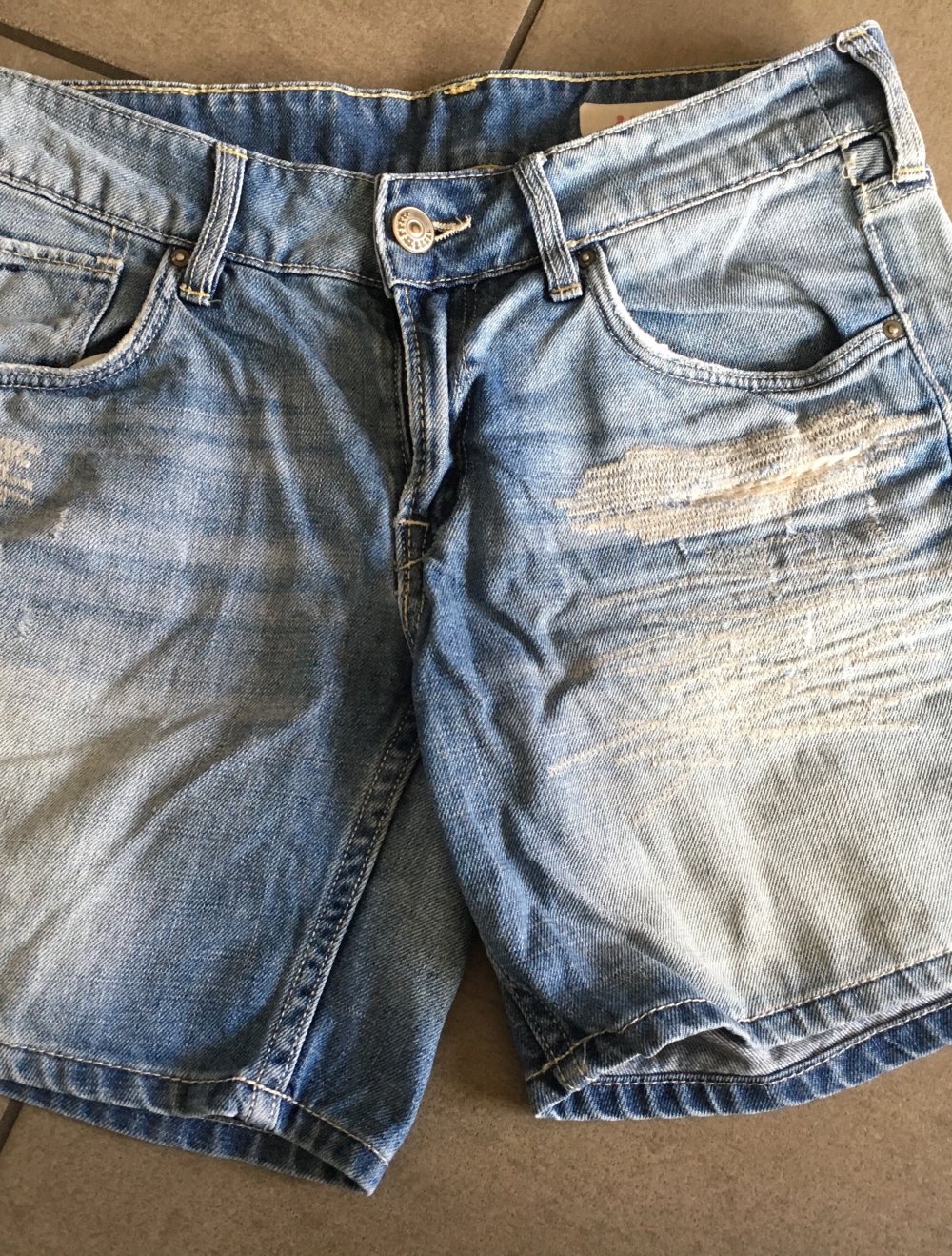 Denim Jeans Shorts Hotpants destroyed Style Gr. XS