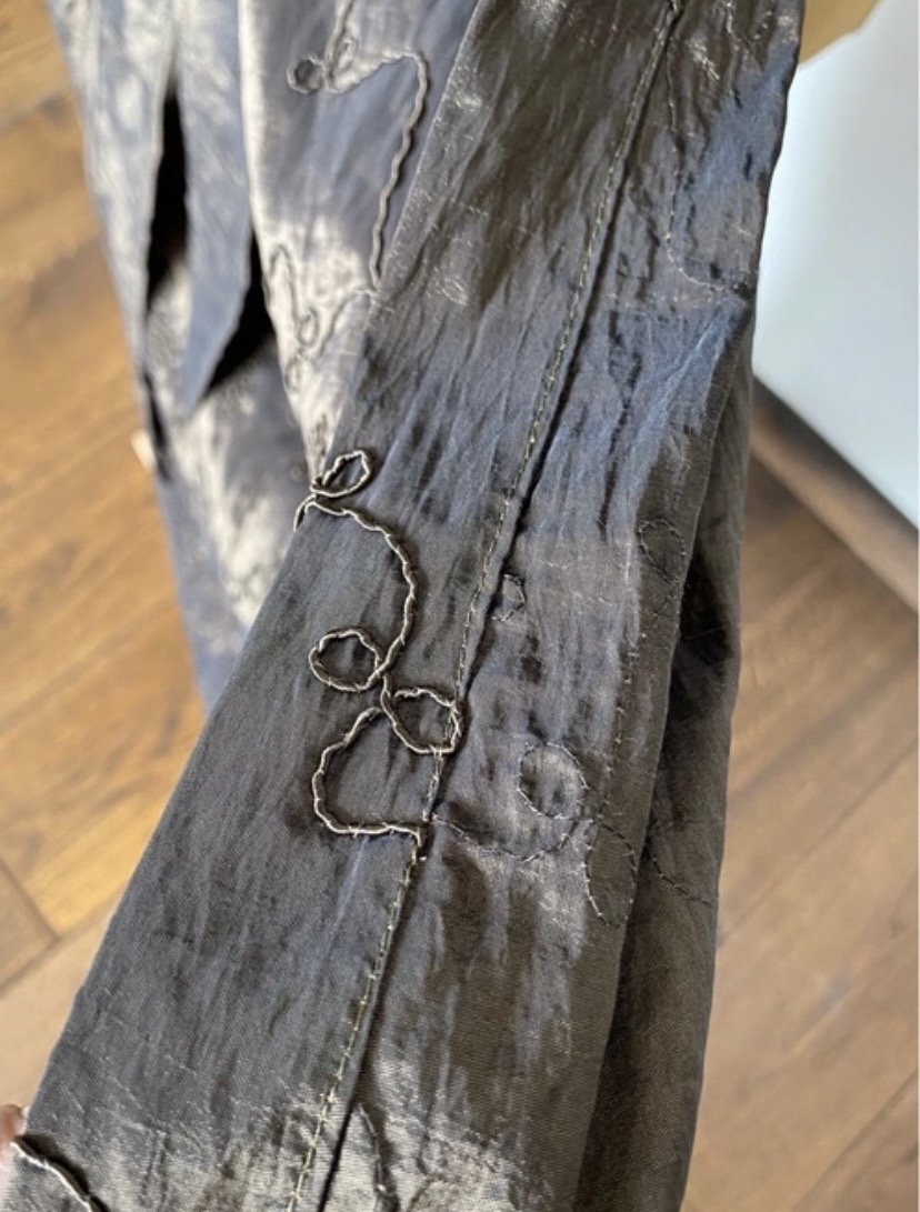 Dirndl Schürze, Tracht, Taftstoff, changierend, schlammfarben, Gr. L/XL
