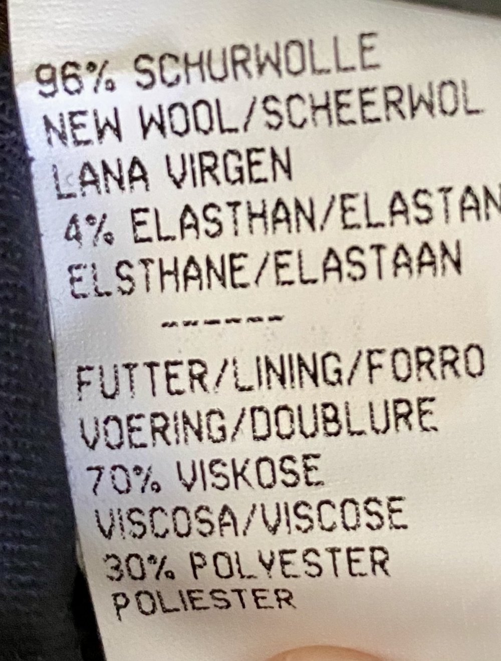 Hose, NEU, Schurwolle/ Elasthan, dunkelblau, Gr.38