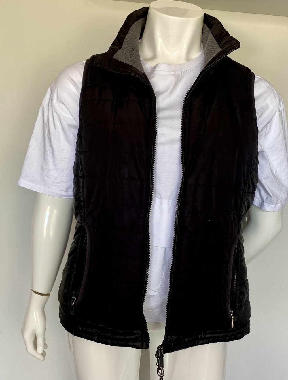 Cecil, Steppweste, schwarz, Strickkragen, Gr.XL