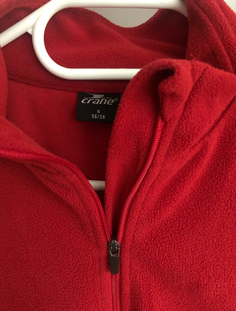 Crane, Fleeceshirt, funktional, rot, Gr. 36/38