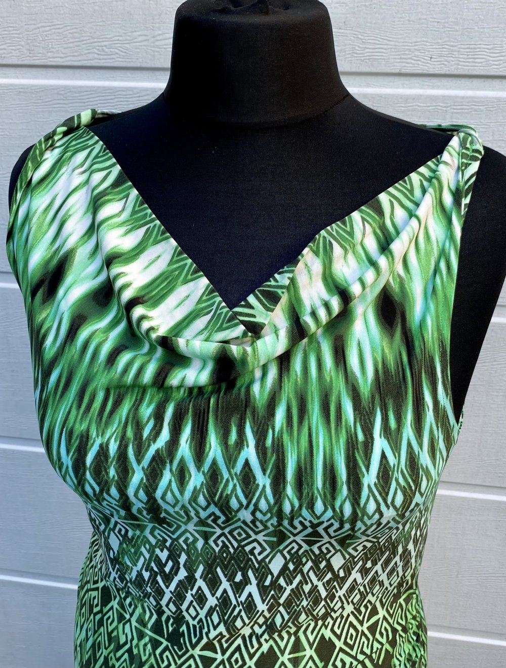 Tramontana, Kleid, Sommer, stretchig, grün/schwarz, Gr. M