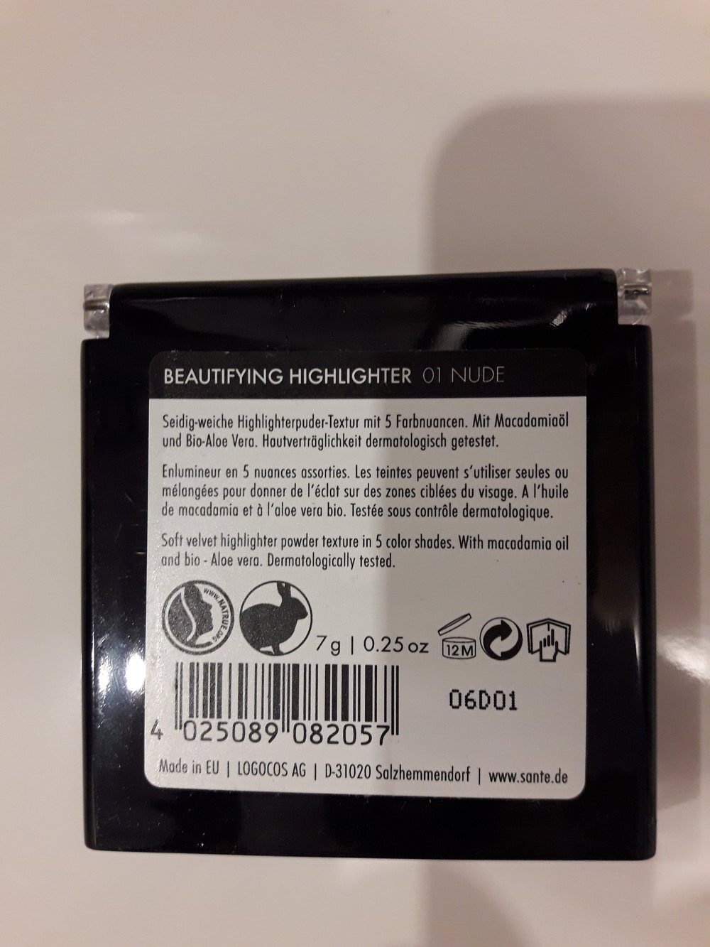 NEU Sante Highlighter Palette Nude Naturkosmetik 