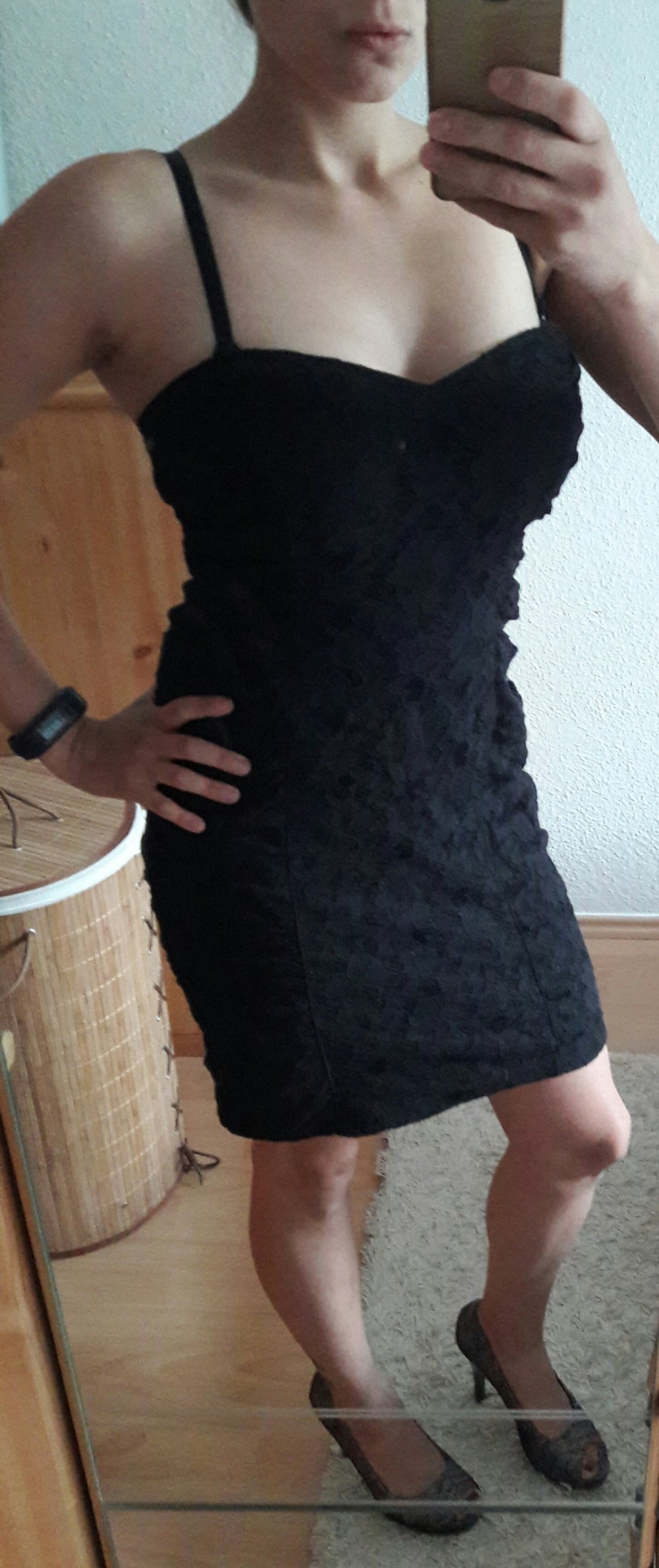 Bandeaukleid florale Spitze