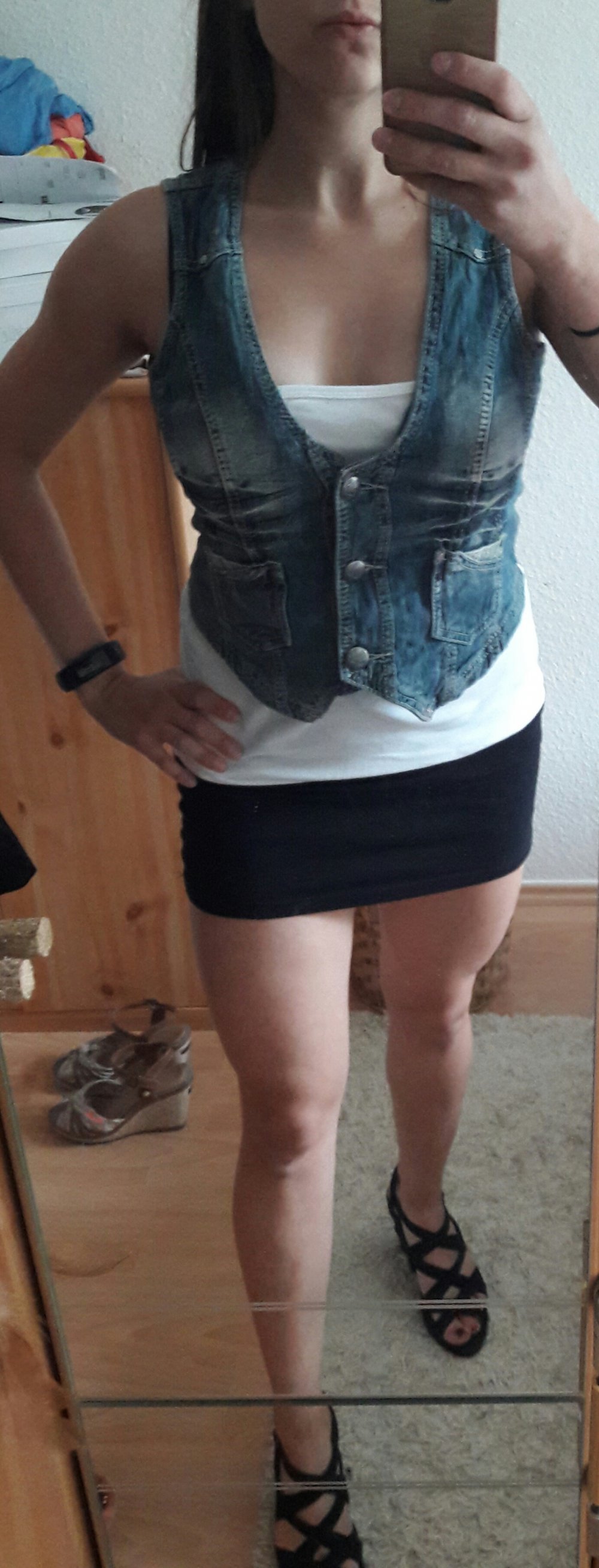 Kurze Jeans Weste