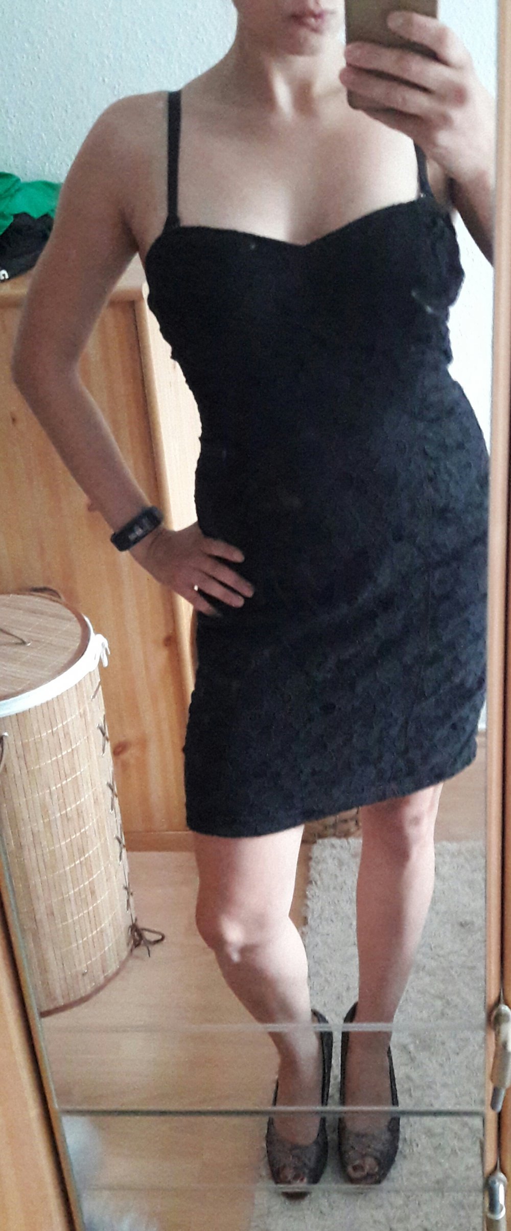 Bandeaukleid florale Spitze